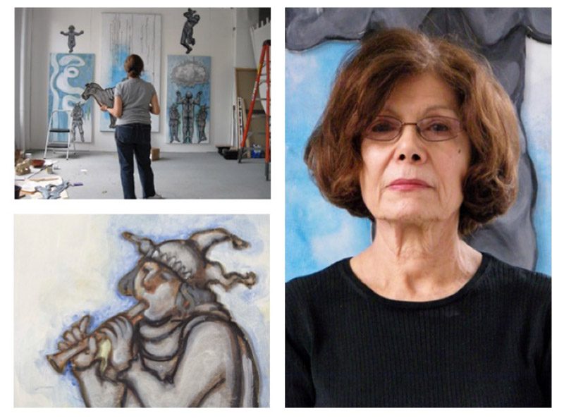 A collage of three photos with a woman in the middle. A collage of three photos with a woman in the middle.