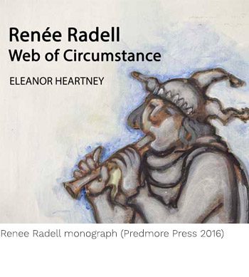 contemporary painting jester playing flute